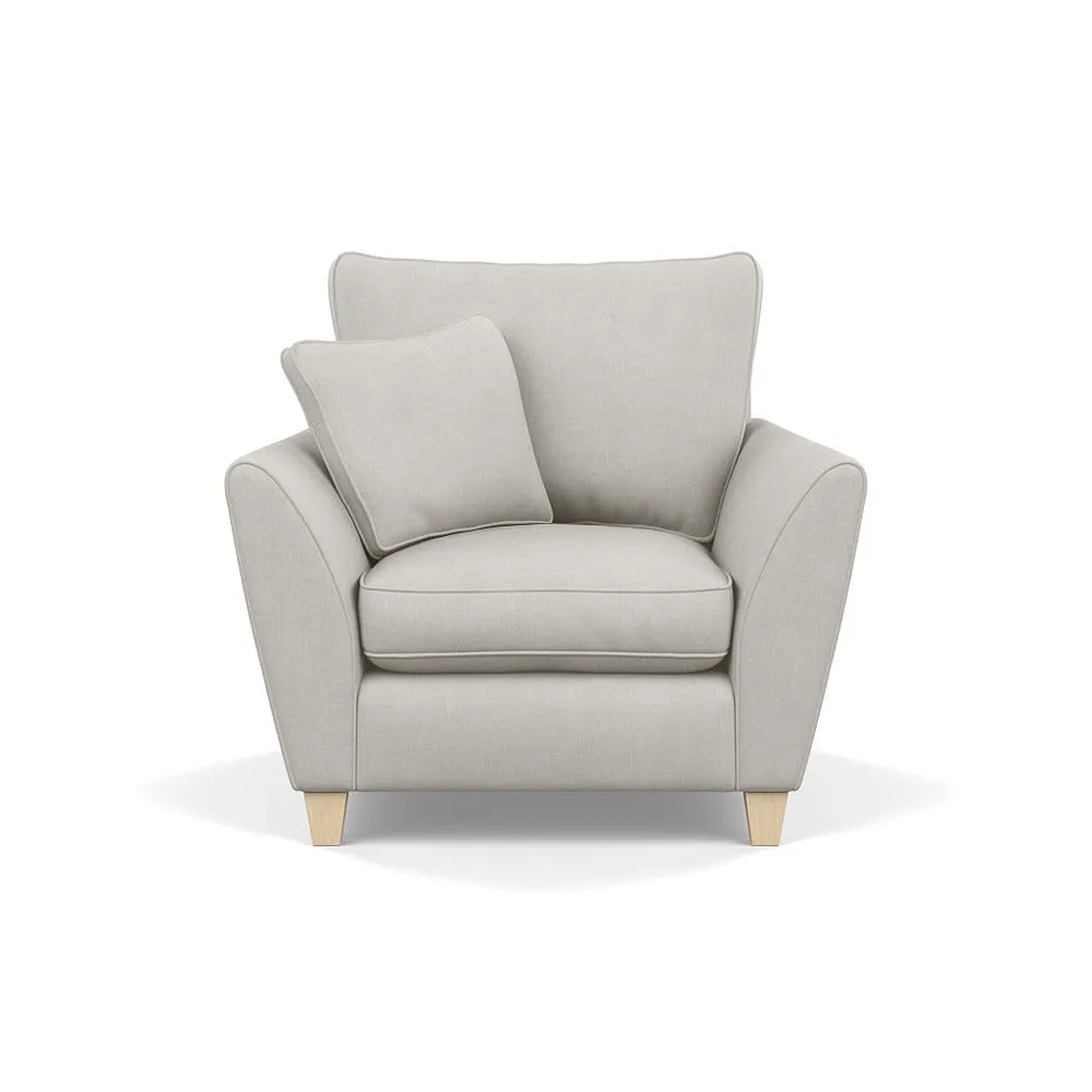 Heal's Torino Armchair Capelo Linen-Cotton Sea Salt Natural Feet 1