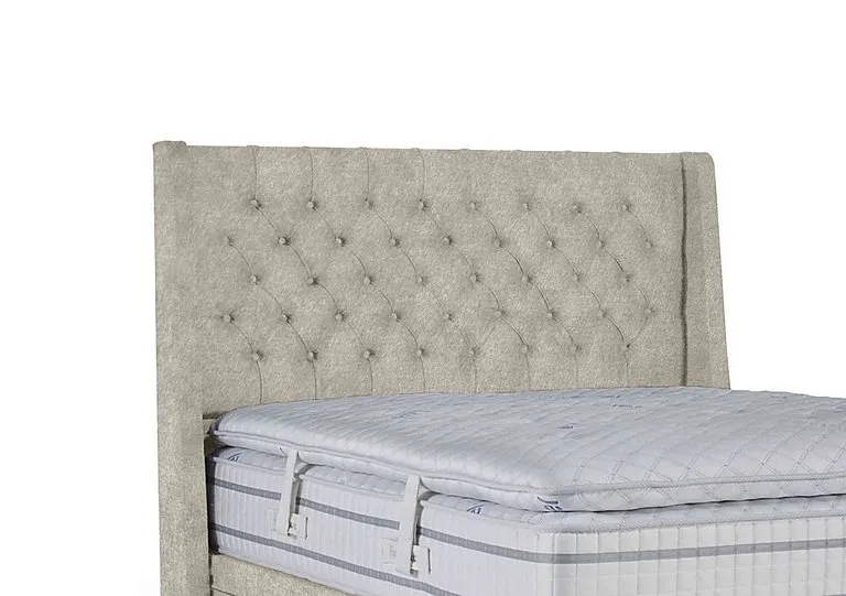 Pinnacle Floor Standing Headboard - Double - Tweed Cream