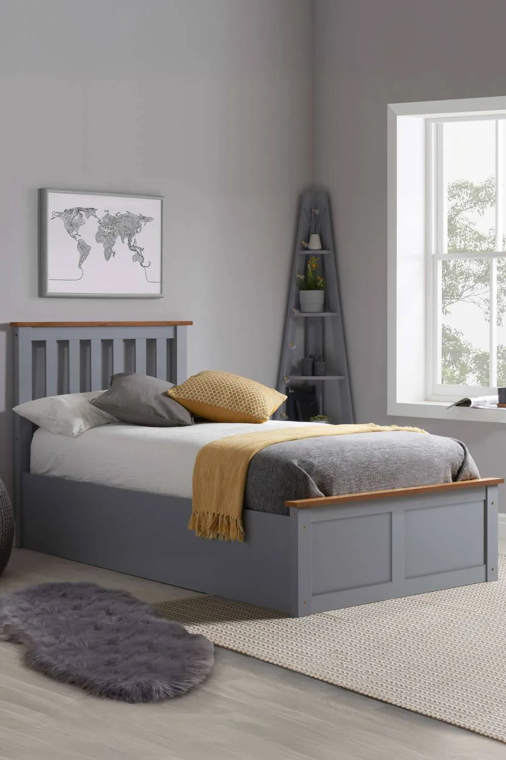 Birlea Phoenix Ottoman Storage Bed Frame in Grey