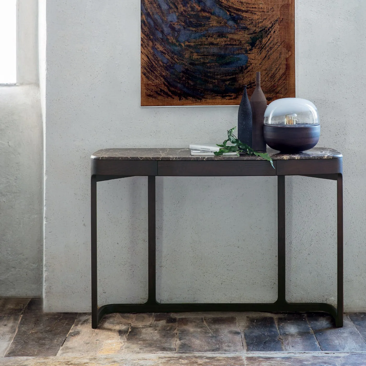 Porada Blush Console Moka Emperador Brown Marble 2