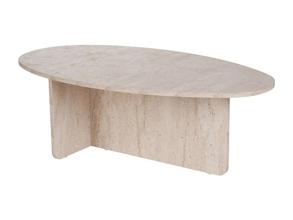 Vente-unique Coffee Table - Travertine Effect - ISENORA in Beige 4