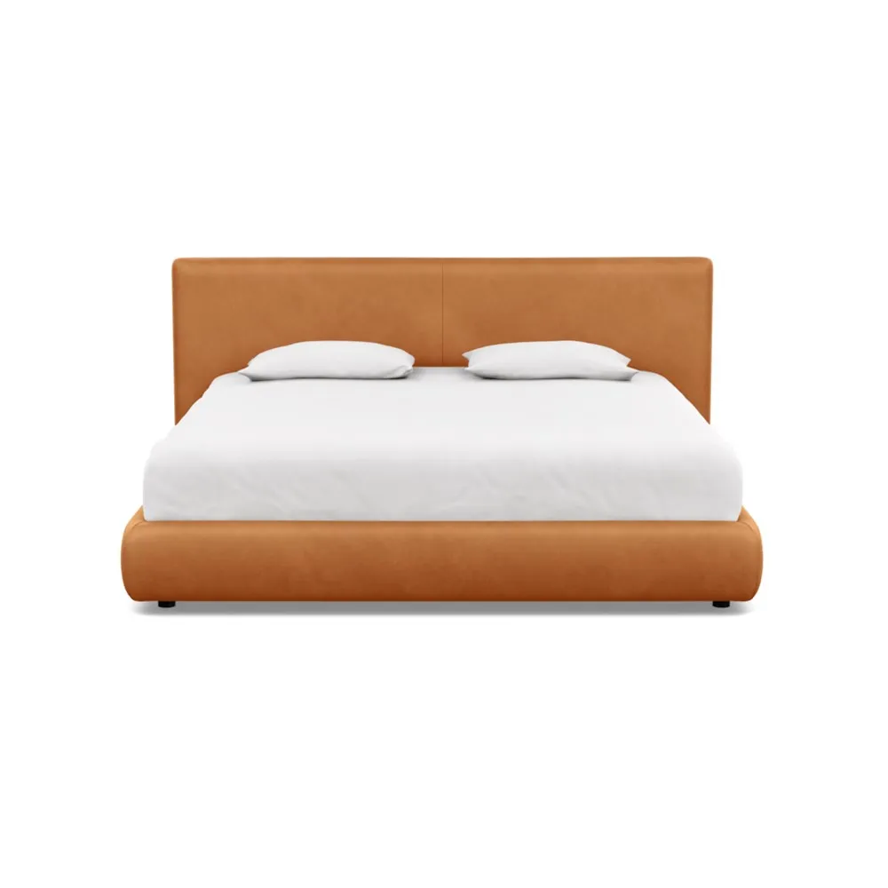 Heal's Alba Storage Bed Super King Luxury Leather Canella