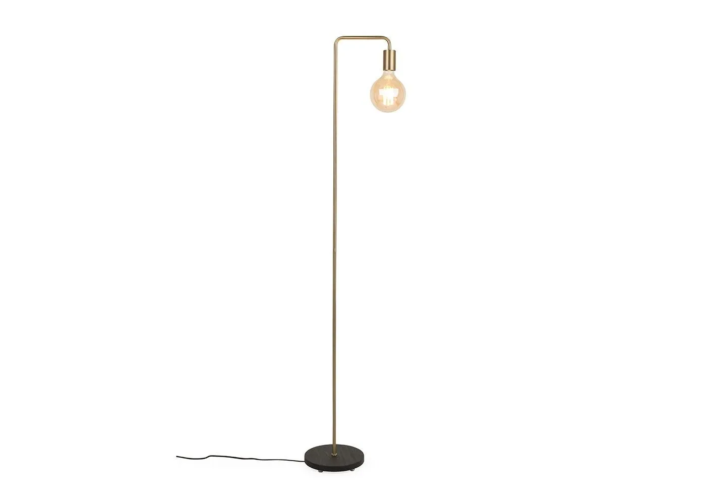 Heal's Junction Floor Lamp Walnut Base Brass 2