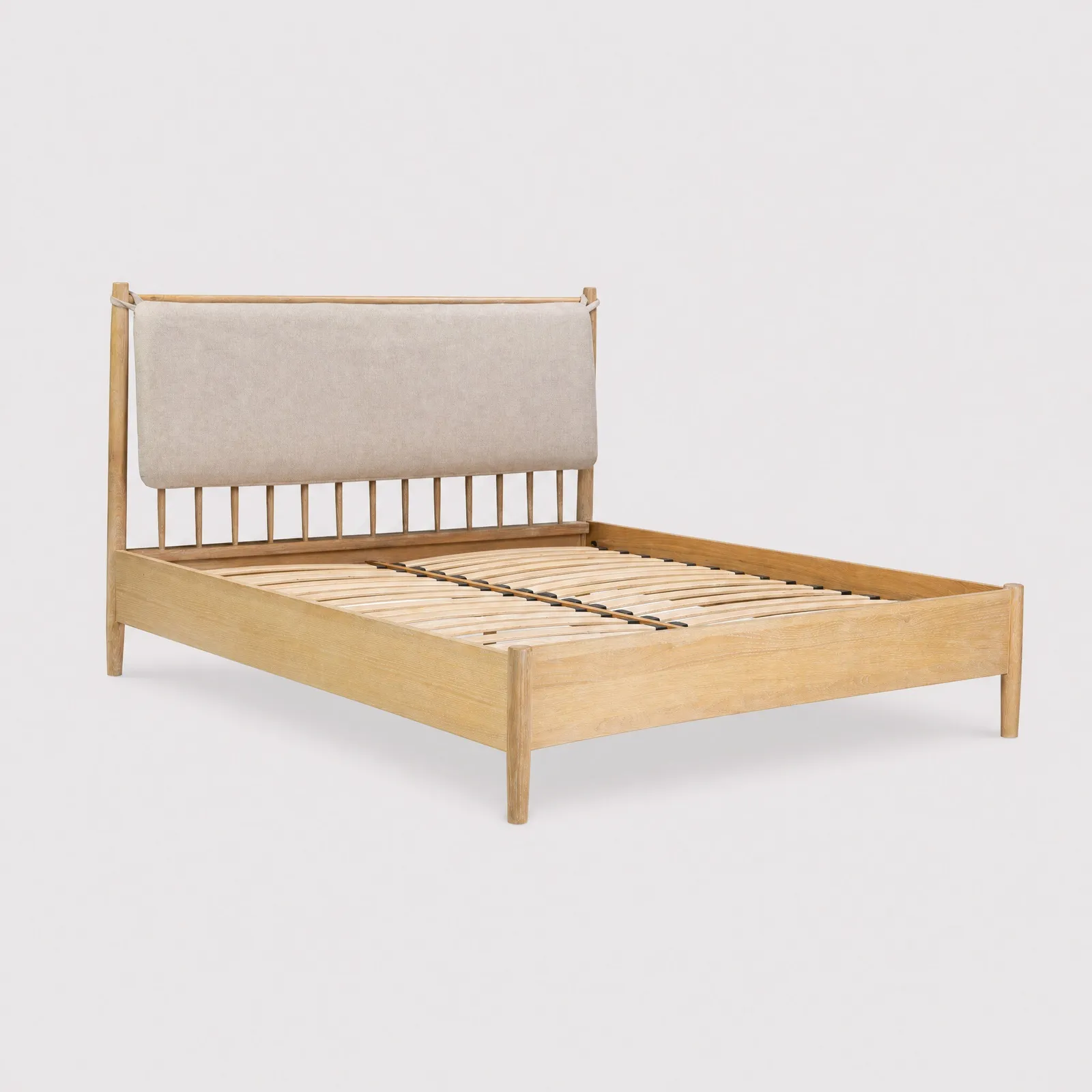 Valla 135Cm Bedstead + Cushion, Neutral Wood | Double | Barker & Stonehouse