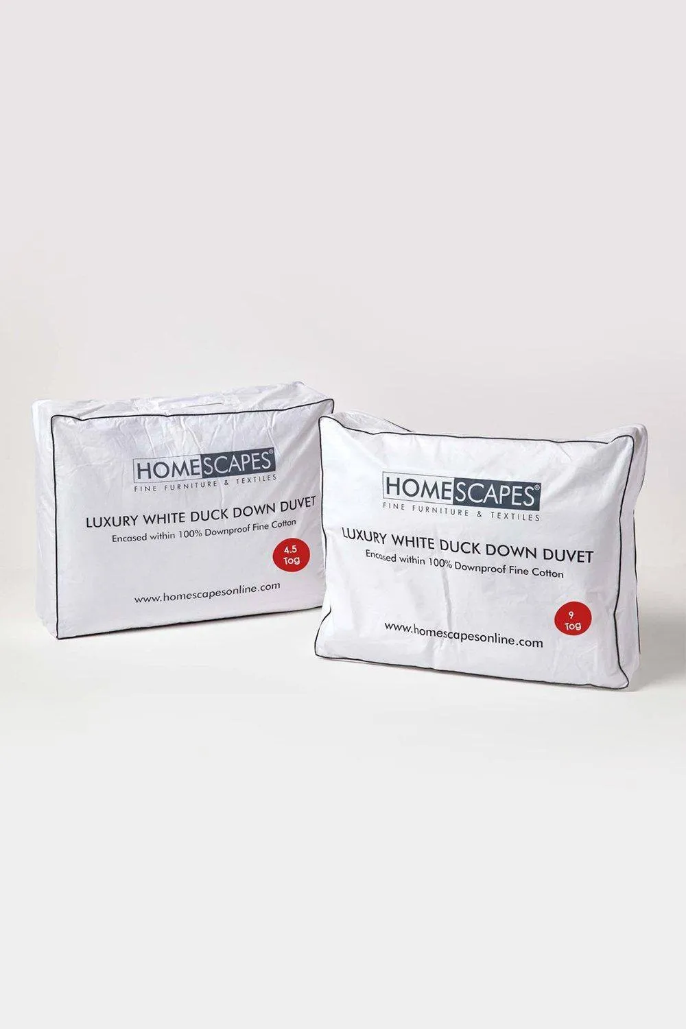 Homescapes Luxury White Duck Down 13.5 Tog All Seasons Duvet 1