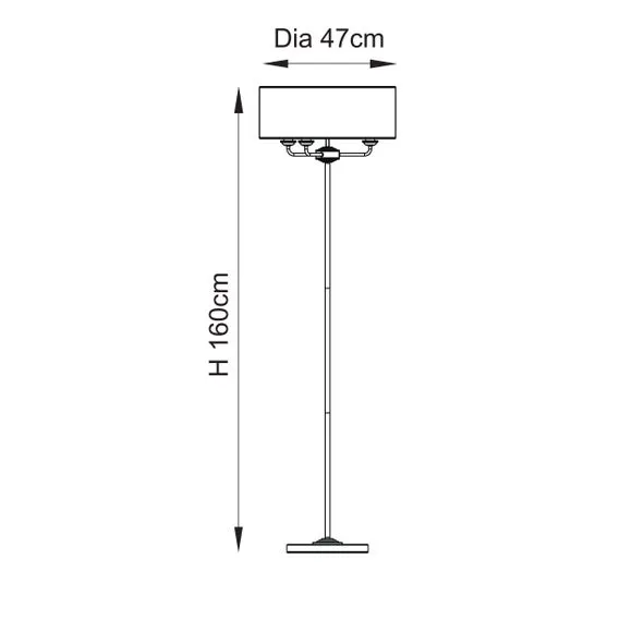 Vogue Sandringham 3 Light Floor Lamp 6