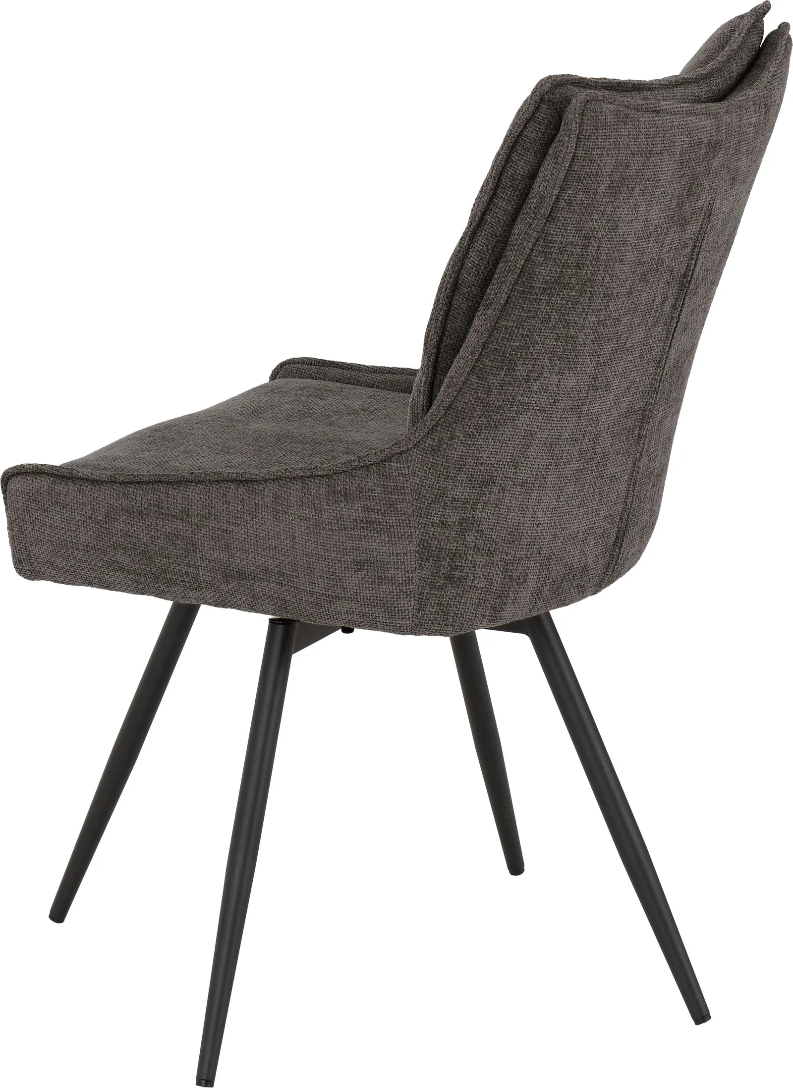 Seconique Lewis Swivel Dining Chair in Dark Grey 6