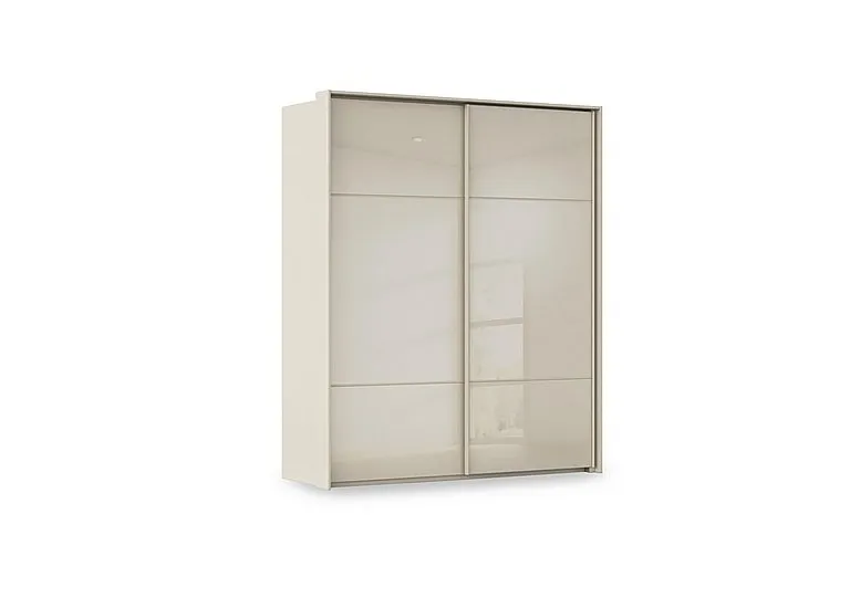 Haven 190cm 2 Door Slider Wardrobe with Glass Doors