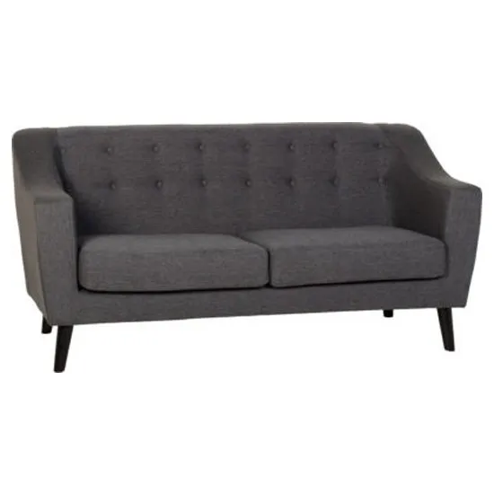 Ashley Fabric 3 Seater Sofa In Dark Grey