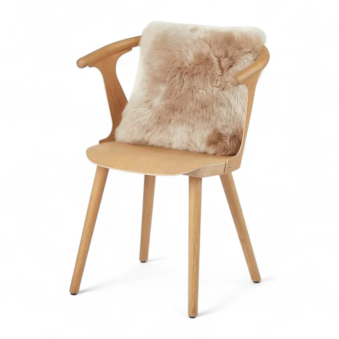 Infinity Leather Luxury Genuine Sheepskin 40x40cm Real Wool Single Sided Cushion in Taupe