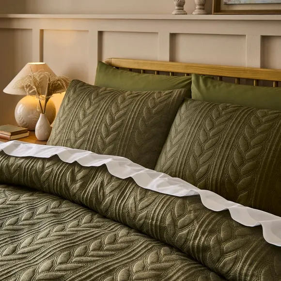 Berkley Cable Duvet Cover and Pillowcase Set 2