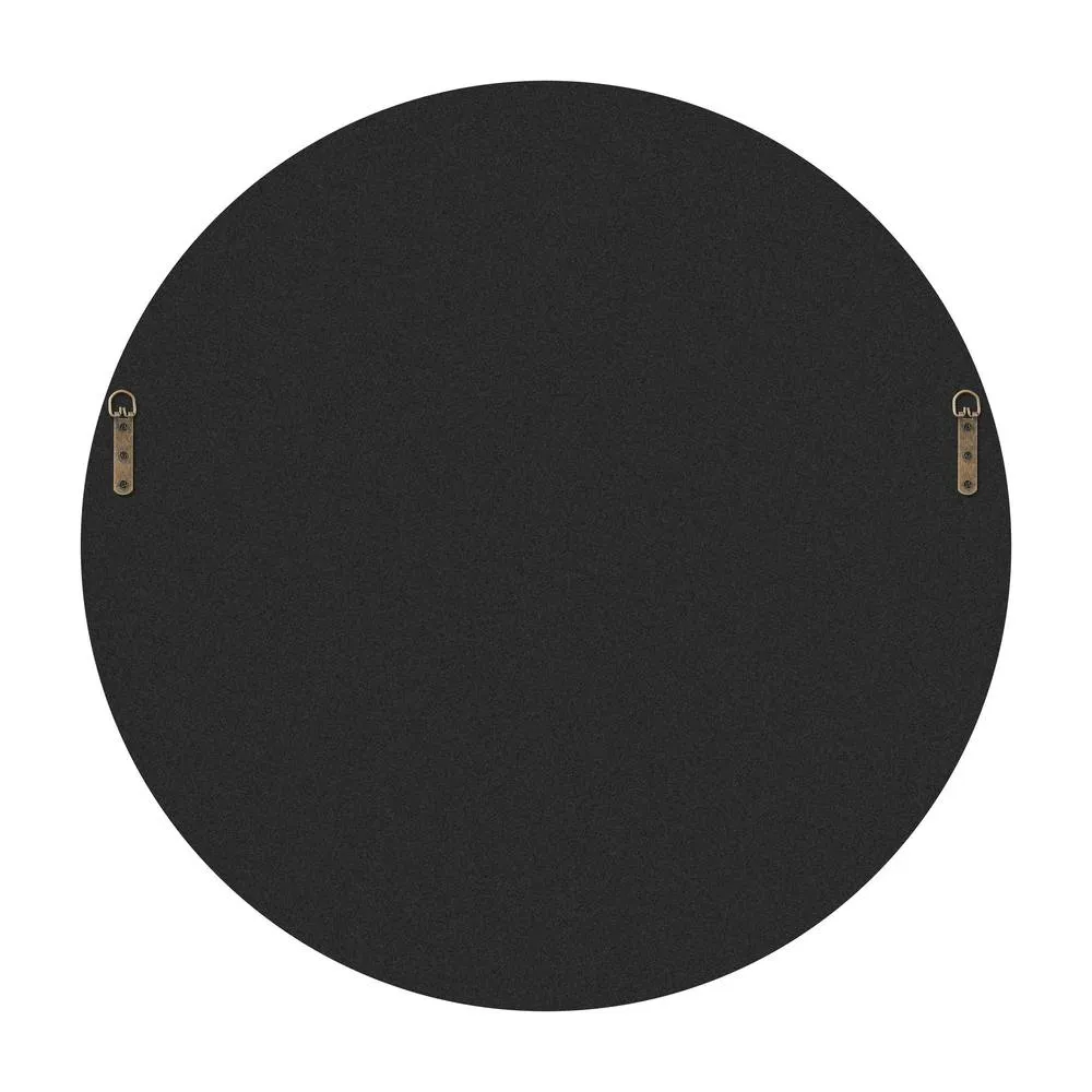 FurnitureboxUK Inga Walnut Wood Medium Round 80cm Wall Mirror 4