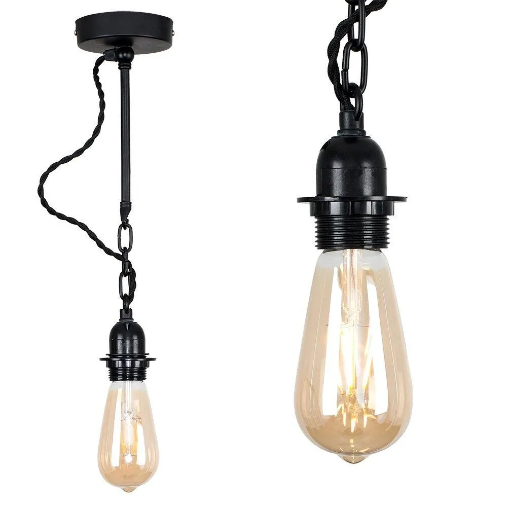 ValueLights Huber Industrial Black Indoor Wall Light Base