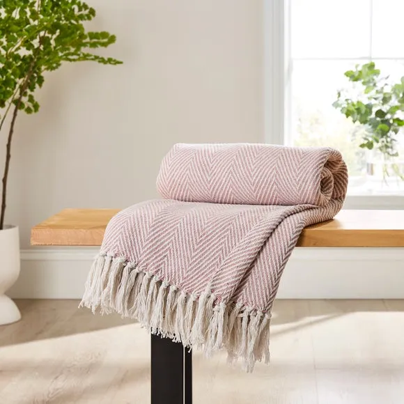 Jenson Herringbone Throw Blanket 1