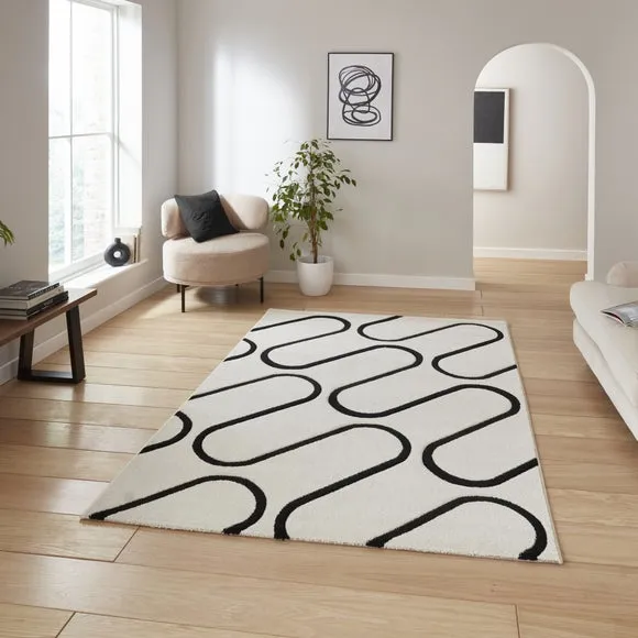 Catherine Lansfield Linear Curve Rug 1