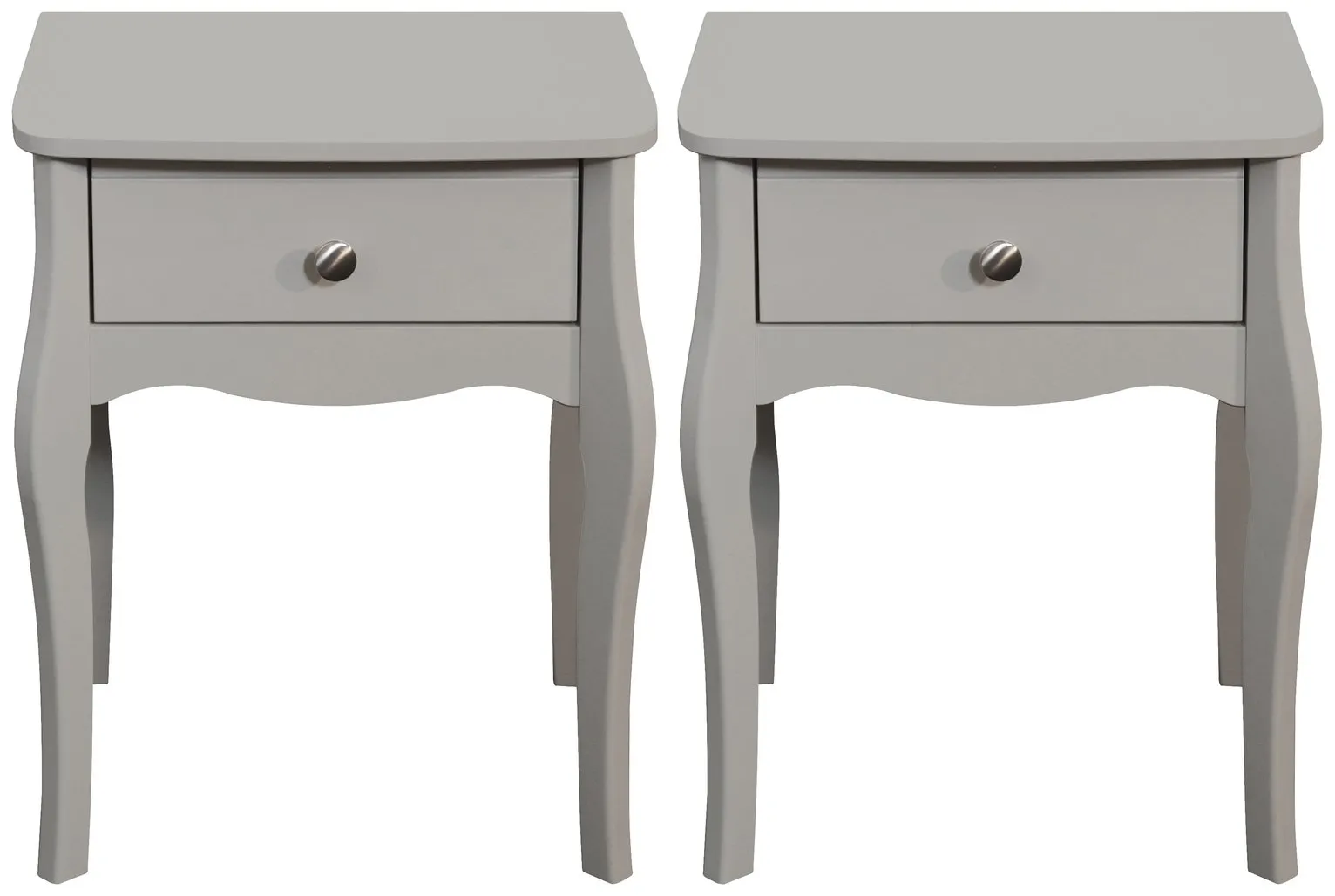 Amelie 2 Bedside Tables - Grey