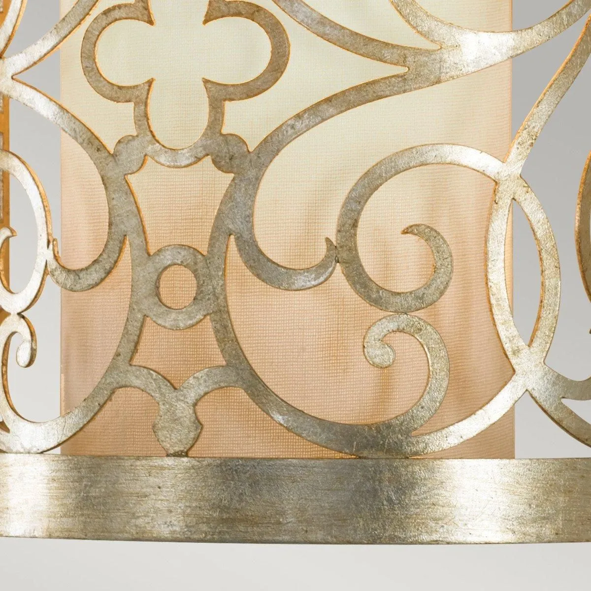 Netlighting Arabesque 1 Light Indoor Wall Light Silver Leaf E14 3