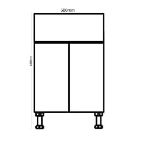 Wickes Broxwood Natural Oak Slimline Depth Vanity Unit - 600mm 2