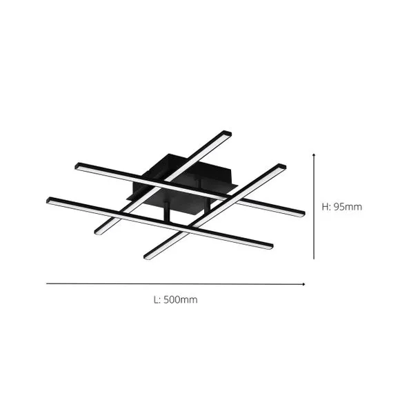 EGLO Lasana 4 Light LED Flush Ceiling Light 3