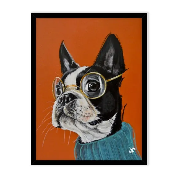 Dexter the Boston Terrier Framed Print 2