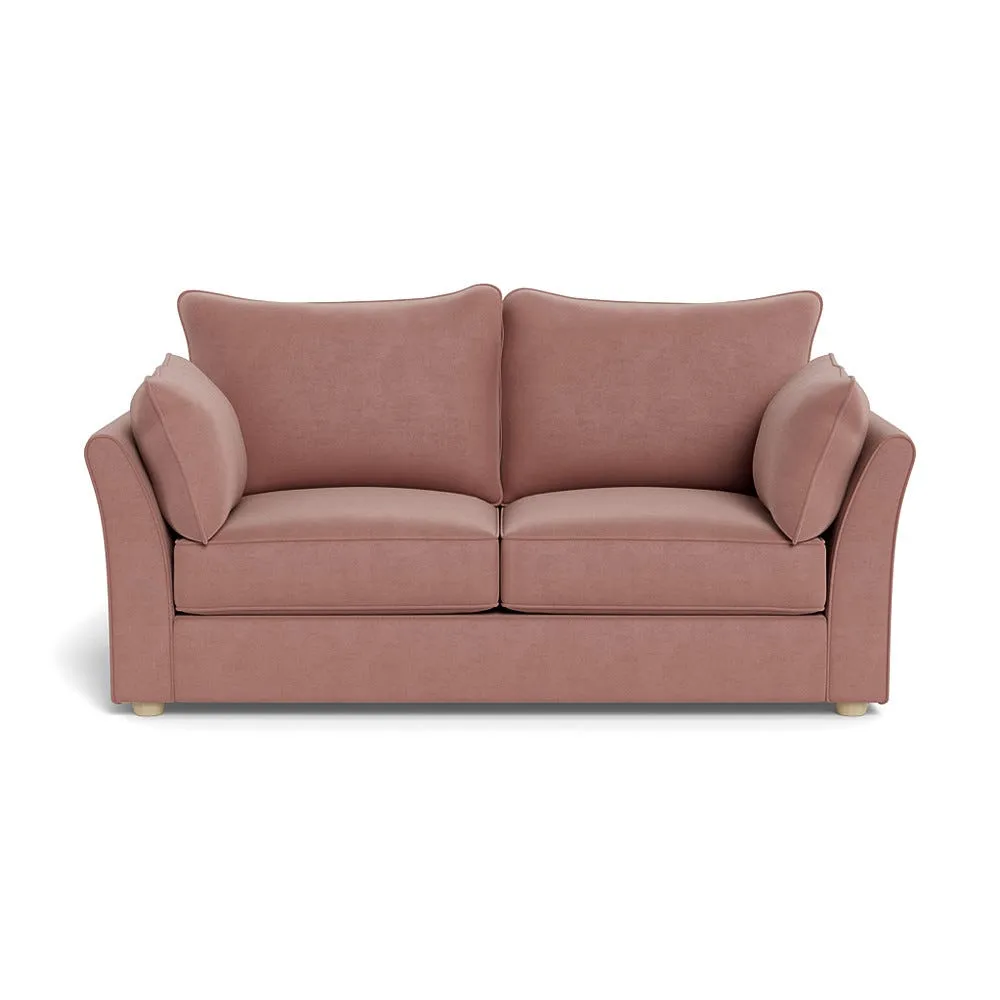Heal's Tailor 3 Seater Sofa Smart Luxe Velvet Dusky Pink Natural Beech Feet 1