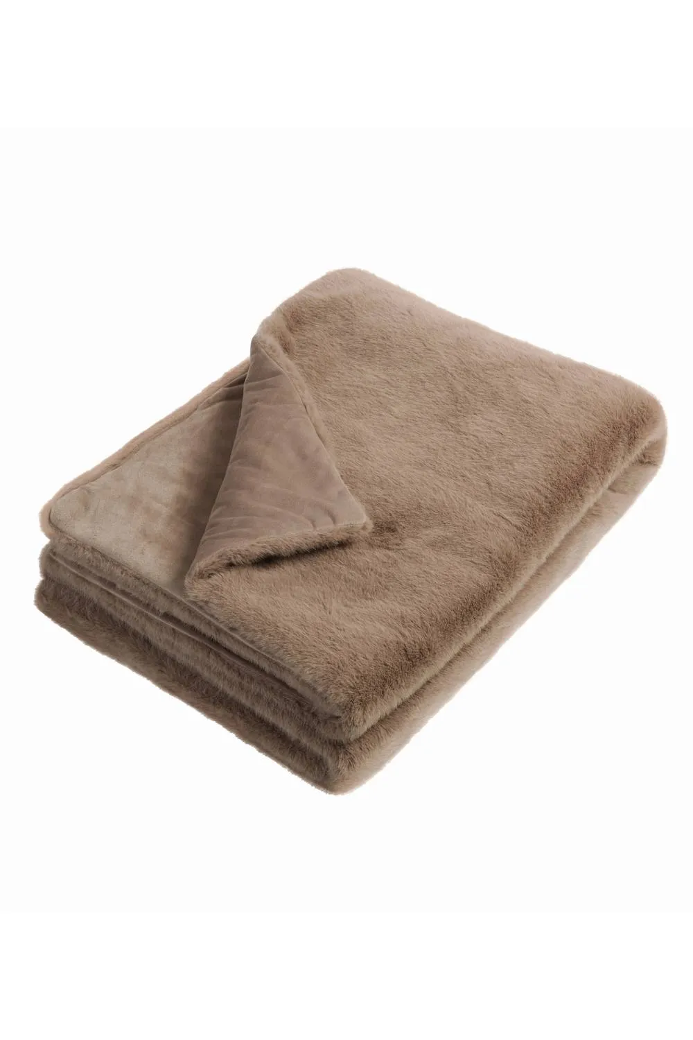 Soak&Sleep Fawn Faux Fur Throw 4