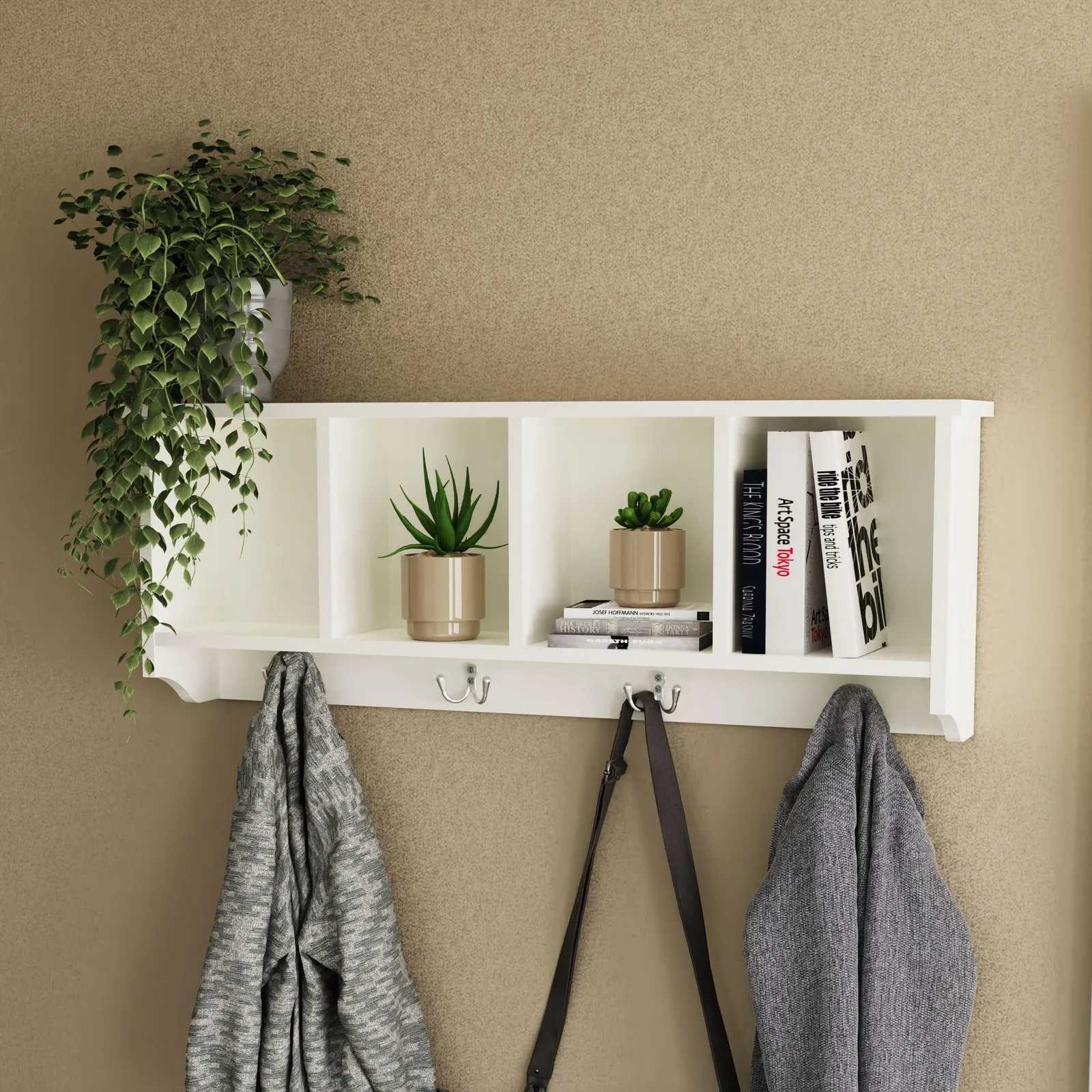 GFW Kempton Wall Rack in White