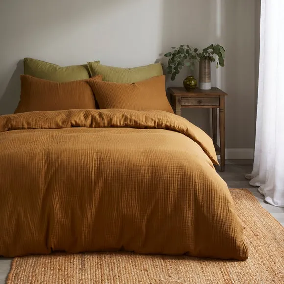 Cotton Muslin Duvet Cover and Pillowcase Set 1