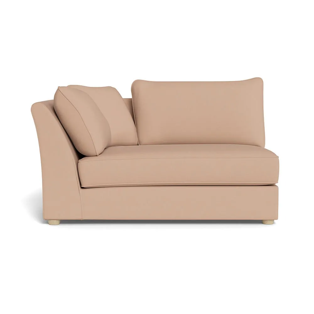 Heal's Tailor Large Curved Left Hand Facing Corner Unit Capelo Linen-Cotton Rosedale Natural Feet
