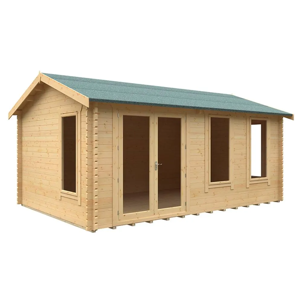 Buttercup Farm 18x12 The Sherborne 44mm Cabin - L535 x W355 x H282.9 cm in Natural 1