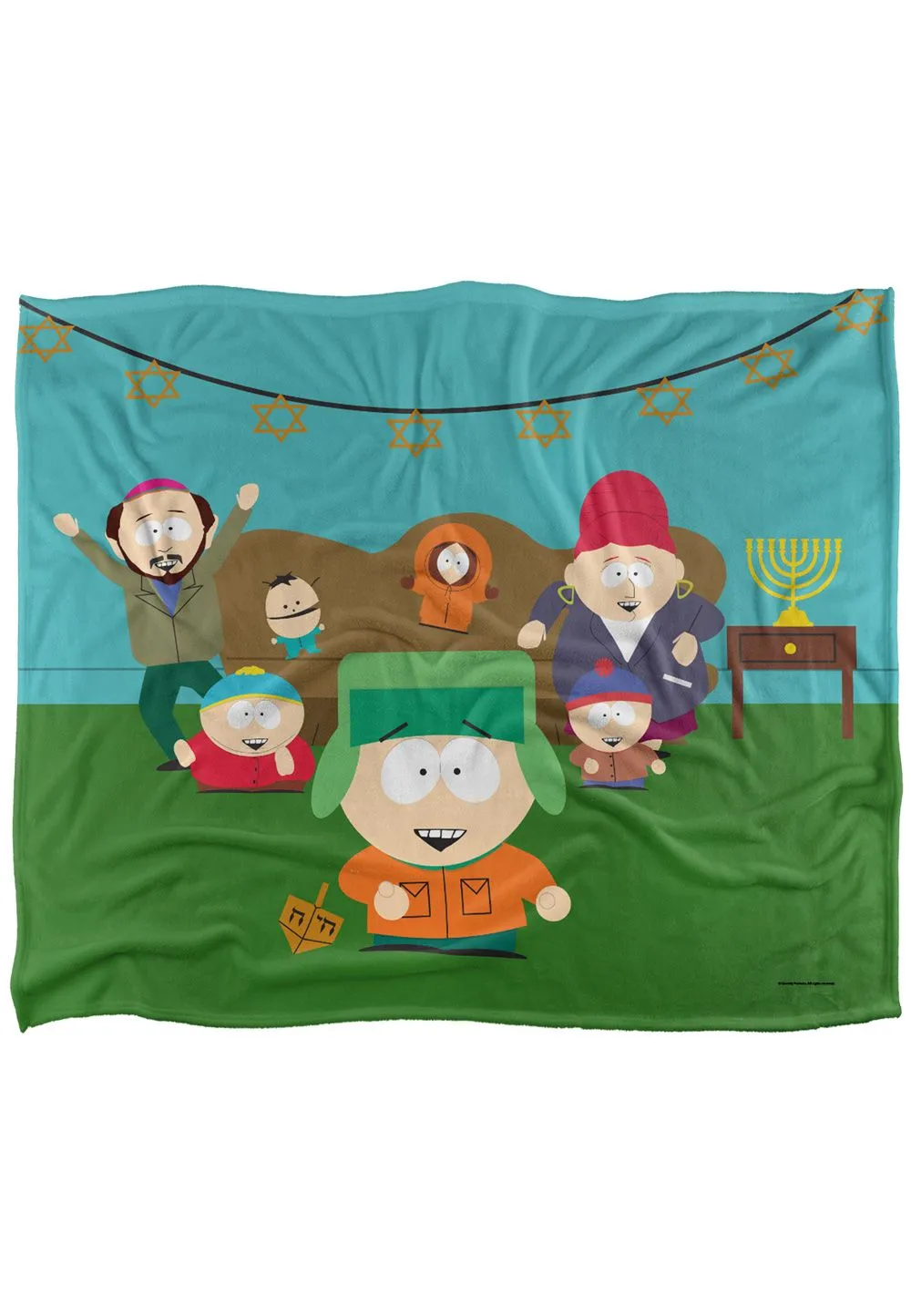 South Park Kyle Hanukkah Silky Touch Super Soft Throw Blanket 152 X 127 cm in White
