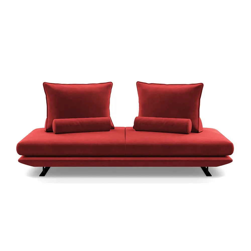 Ligne Roset Prado Medium Settee Alcantara Goya Red 1