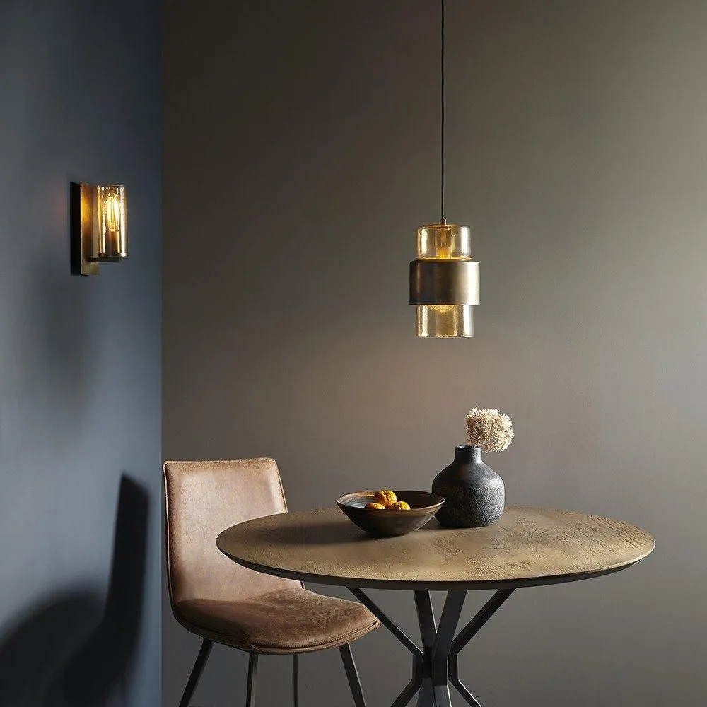 Netlighting 'PALERMO' Stylish Dimmable Indoor Modern Decorative Glass Wall Lamp in Yellow 3