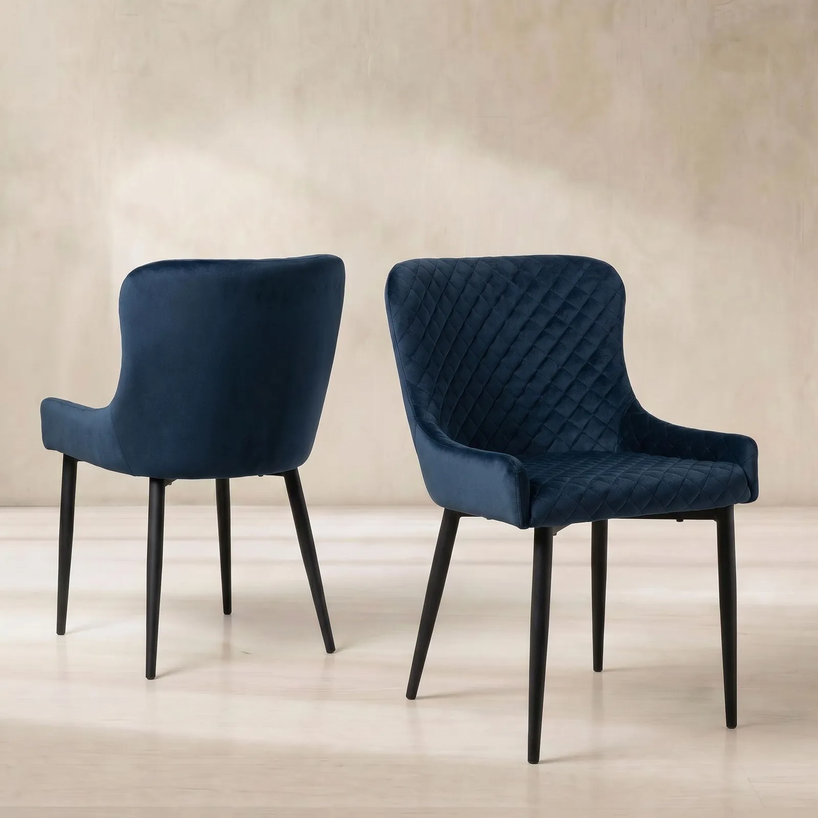 Rivington Dining Chair, Blue Velvet | Barker & Stonehouse