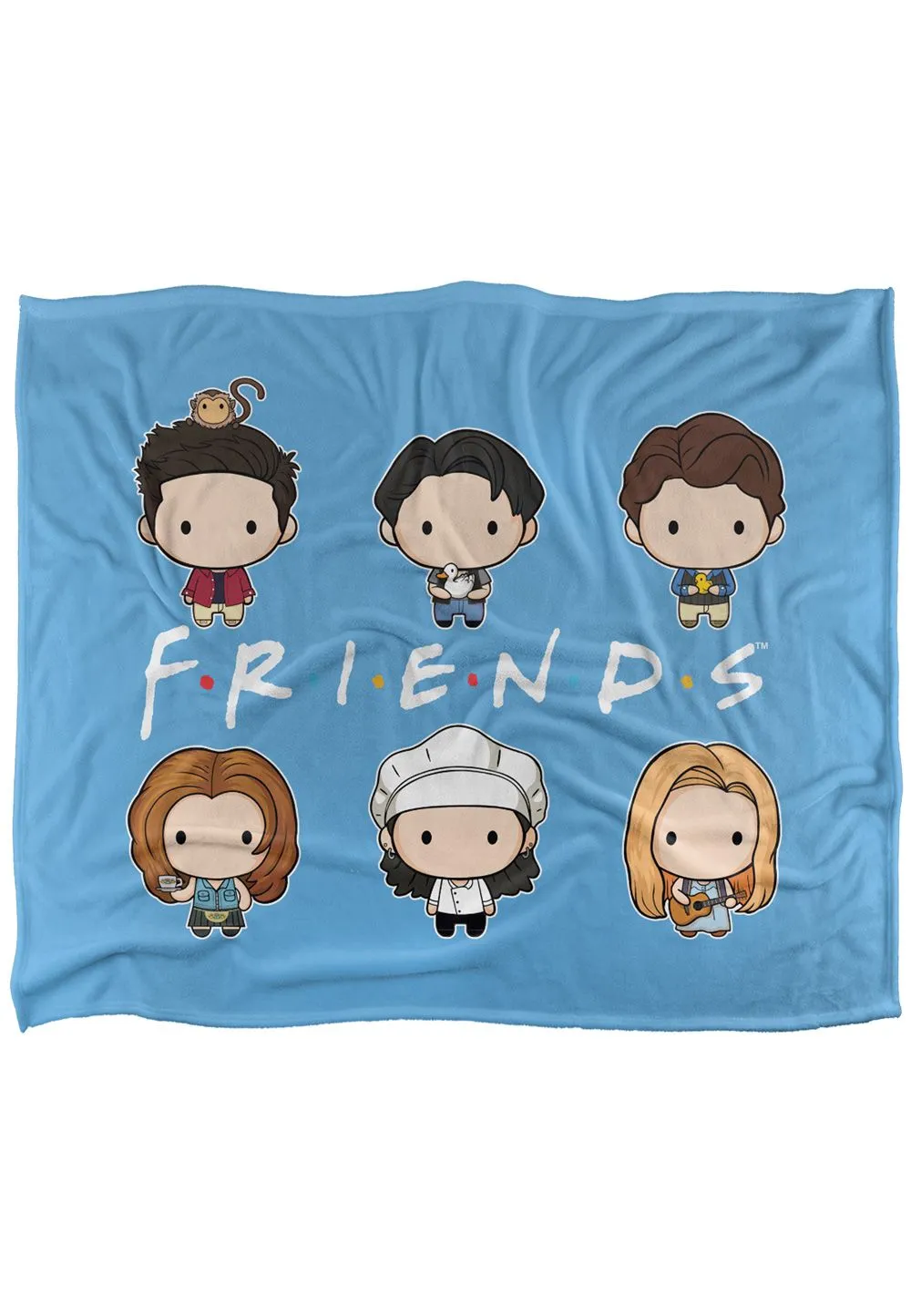 Warner Brothers Friends Silky Touch Super Soft Throw Blanket 152x127cm in White