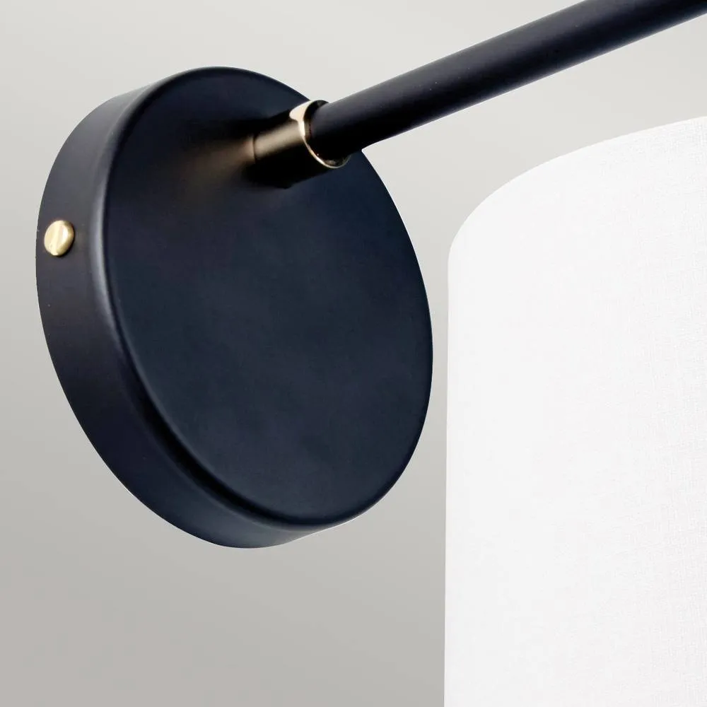 Netlighting Balance Wall Lamp with Shade Black Polished Nickel 2