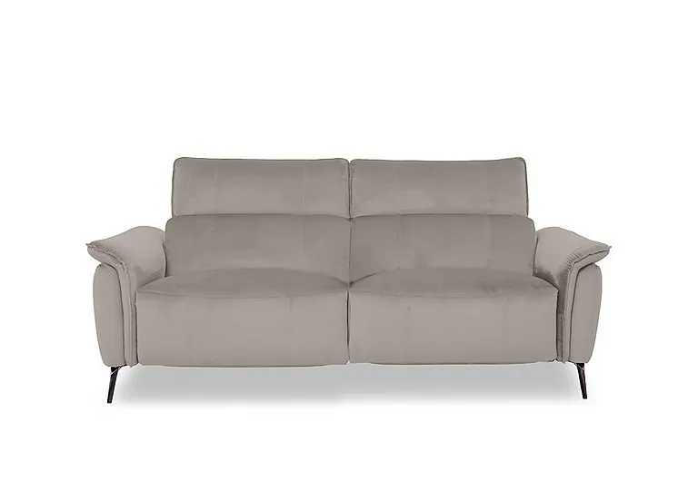 Jude Fabric 3 Seater Power Recliner Sofa with Power Headrests - Opulence Silver