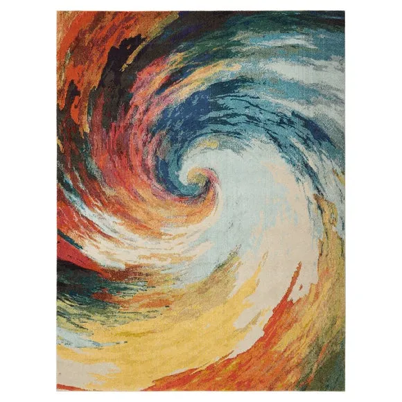Multi Coloured Celestial Wave Rug 2