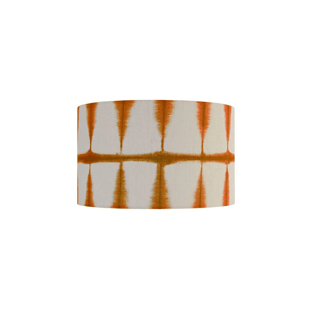 Shropshire Shades Shibori Lampshade Chilli Linen 33 x 20cm 2