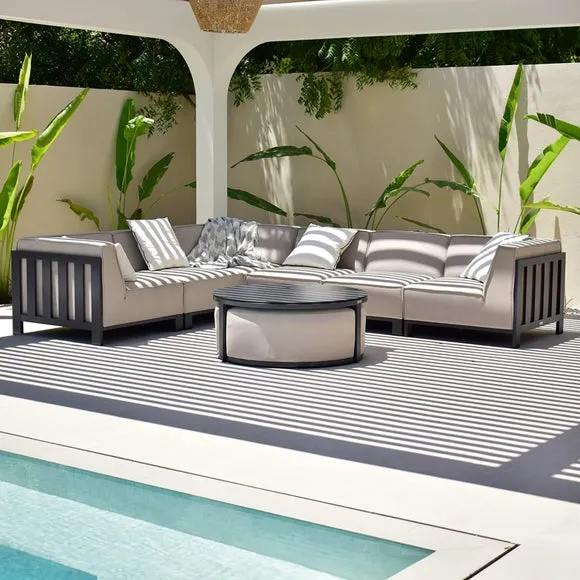 Maze Ibiza Medium Corner Garden Sofa Set with Round Coffee Table 3