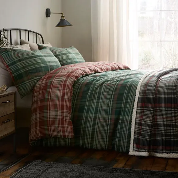 Dreams & Drapes Bennet Check 100% Cotton Duvet Cover & Pillowcase Set 6