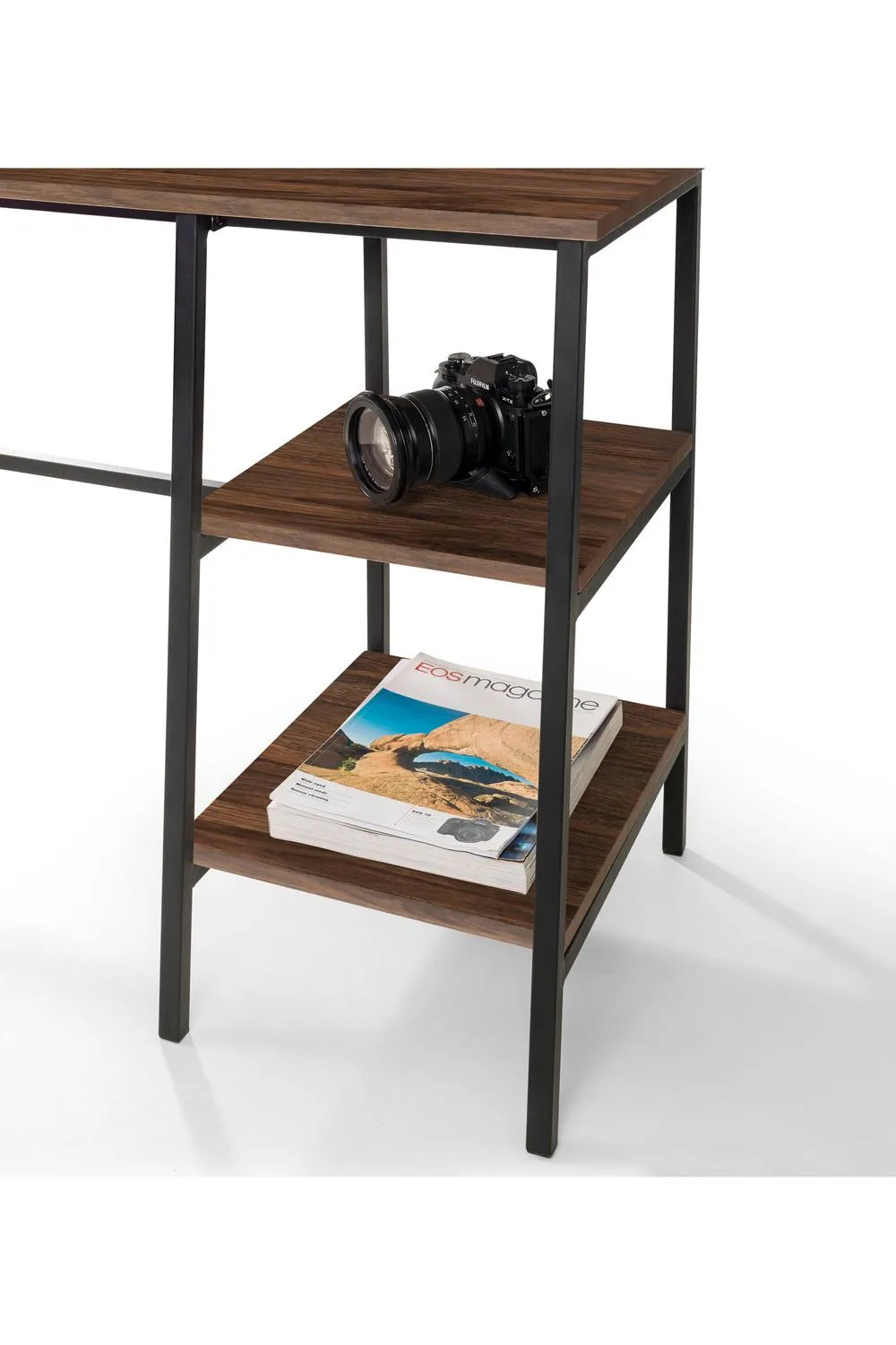 Julian Bowen Tribeca Desk with Shelves in Walnut 6