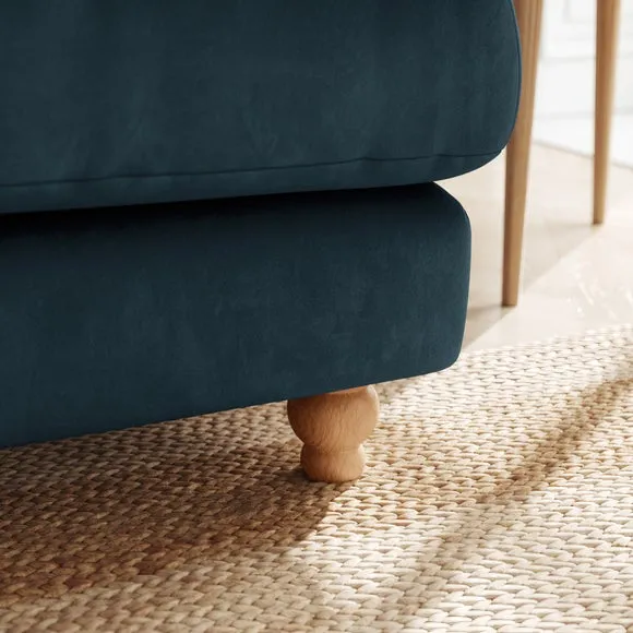 Martha Matte Plush Velvet Full Corner Sofa 4