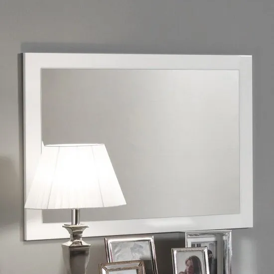 Gianna Wall Mirror Rectangular In White Gloss