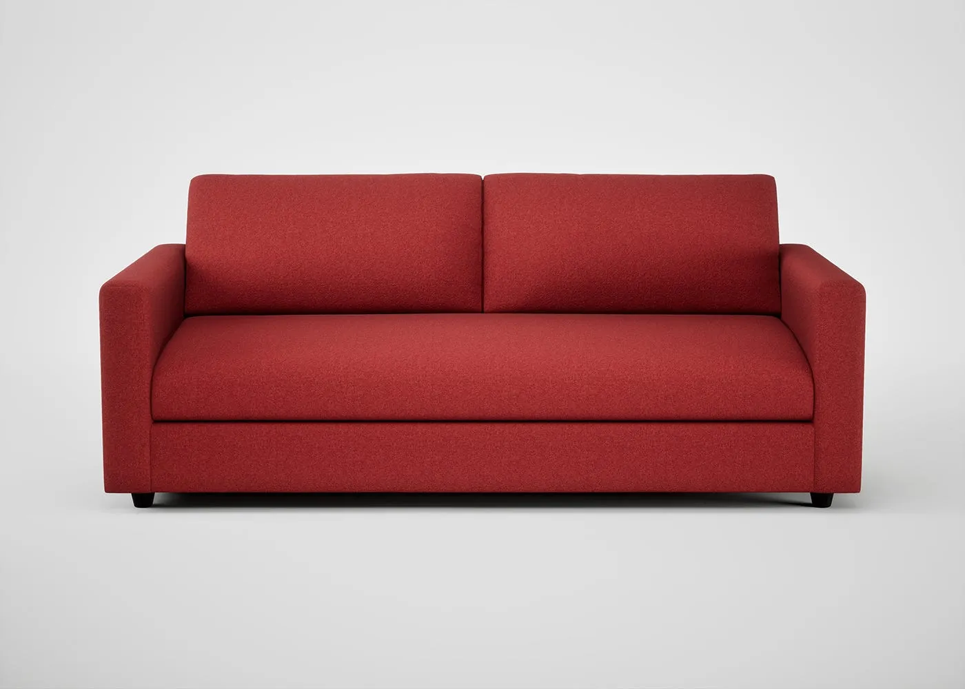 Heal's Nimbus 4 Seater Sofa Melton Wool Red Oxide Black Feet 1