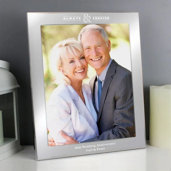 Personalised Always and Forever Silver Photo Frame 3