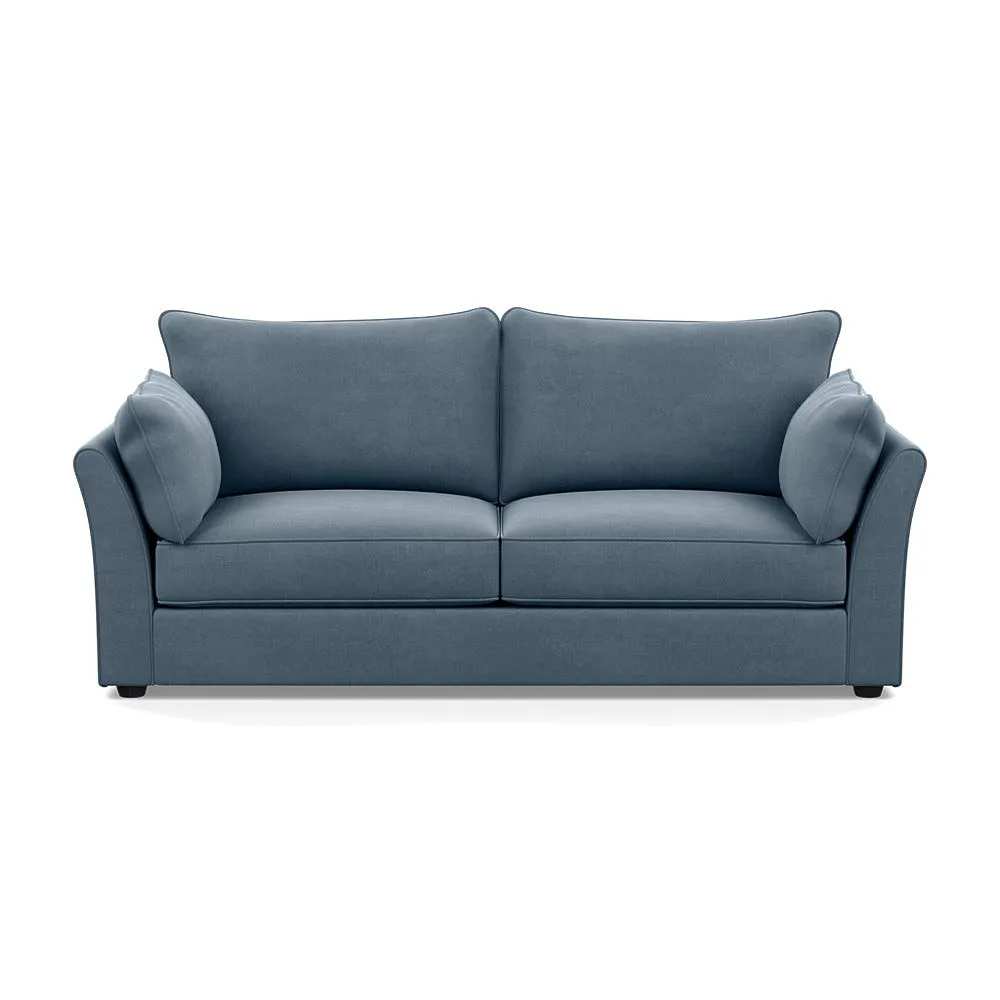 Heal's Tailor 4 Seater Sofa Capelo Linen-Cotton Mineral Black Feet 1
