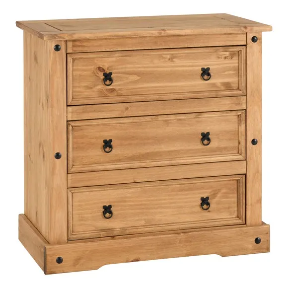 Corona 3 Drawer Chest, Pine 2