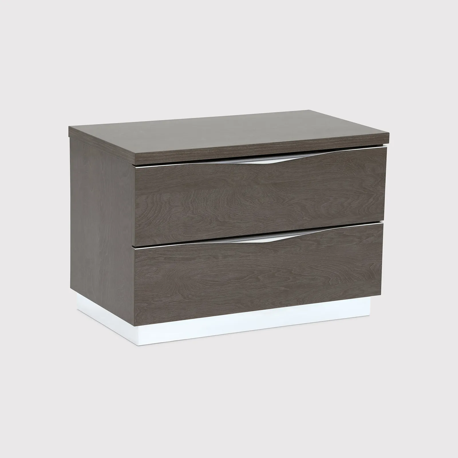 Lutyen Large Bedside Table, Grey Wood | Barker & Stonehouse