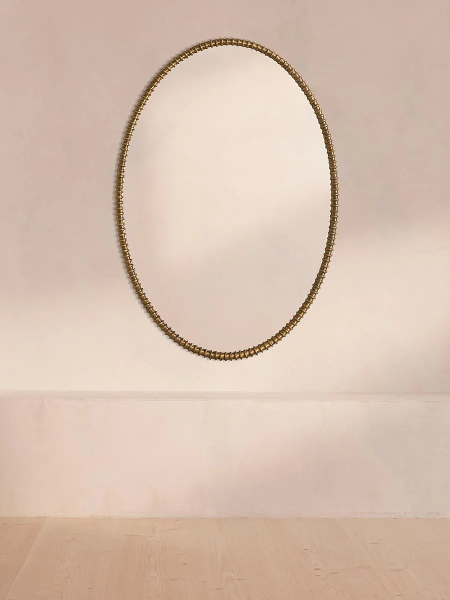 Nel Wall Mirror, Antique Brass